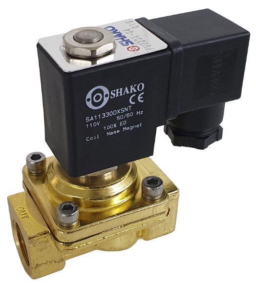 1/2 Brass solenoid valve 0-8.5 Bar 2/2 way Normally Closed